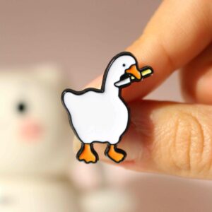 Goose with knife
